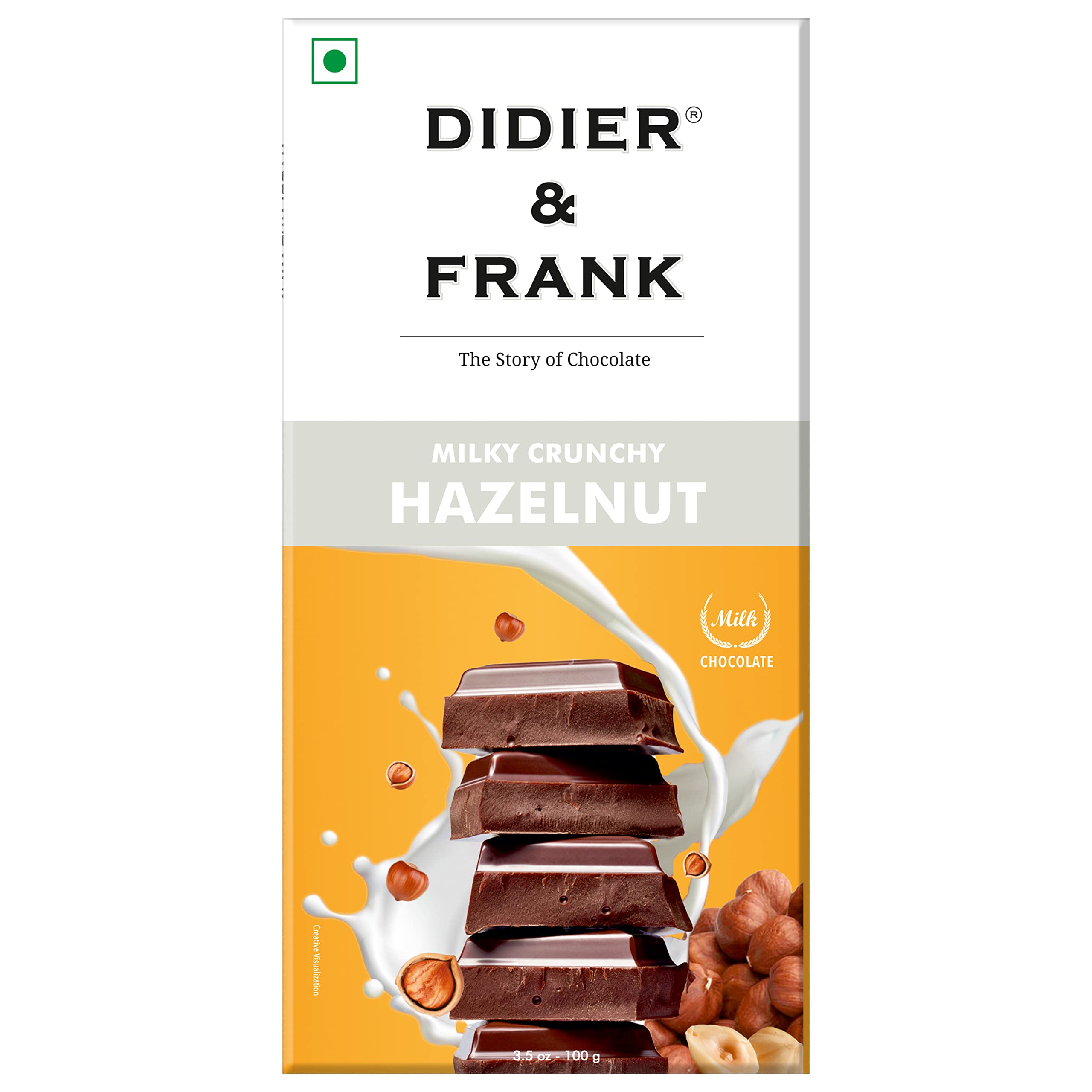 Didier & Frank Crunchy Hazelnut Milk Chocolate, 100g (Keto)