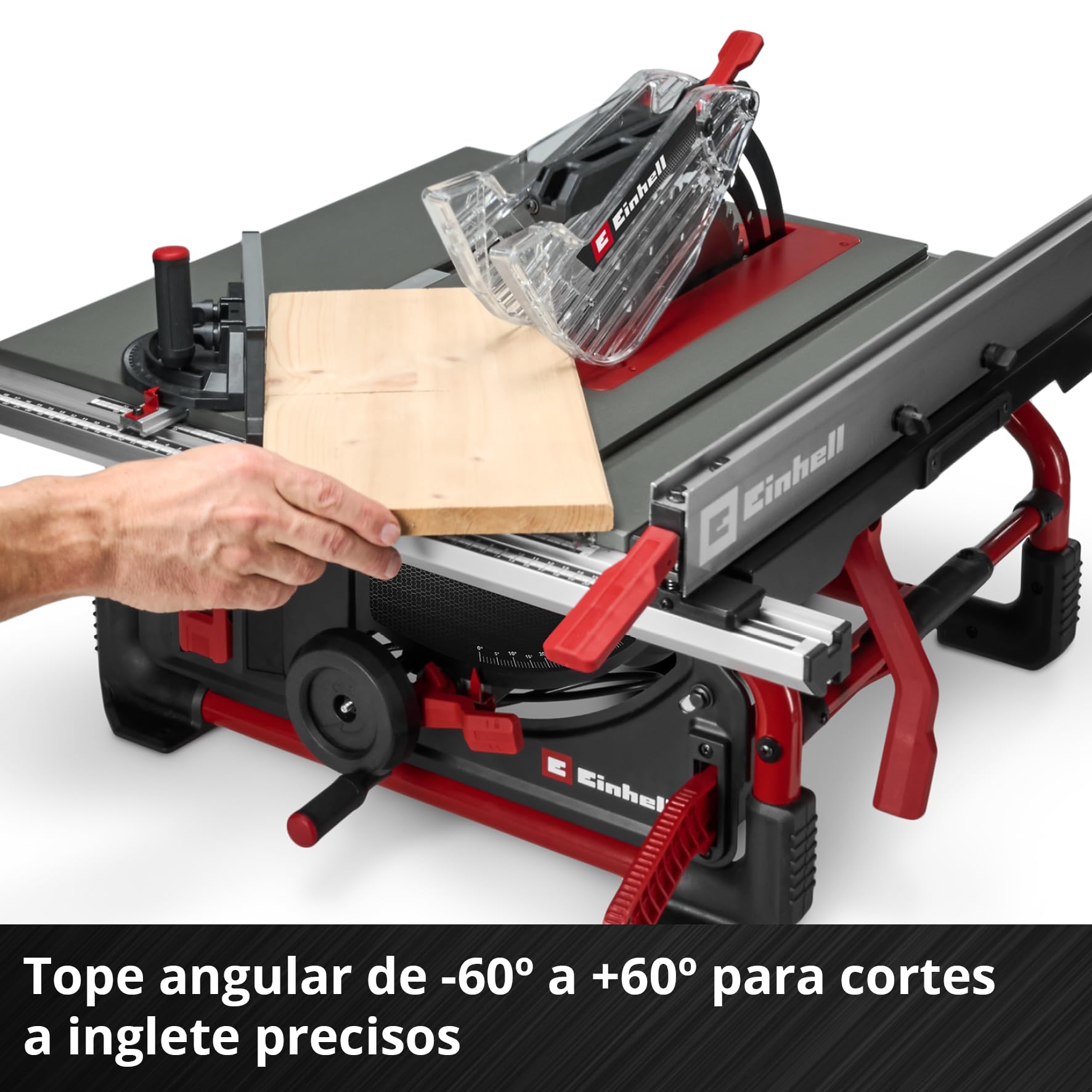 Einhell sierra circular de mesa TE-TS 10 T (2 000 W, altura de corte 9 mm, hoja de sierra Ø 254 mm, prolongación de mesa, tope angular, tope paralelo, bastón deslizante, conexión de aspiración)