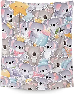 Koala Blanket Gifts - 40"x50" Cute Throw for Women, Girls - Colorful Soft Fuzzy Blankets for Couch & Sofa