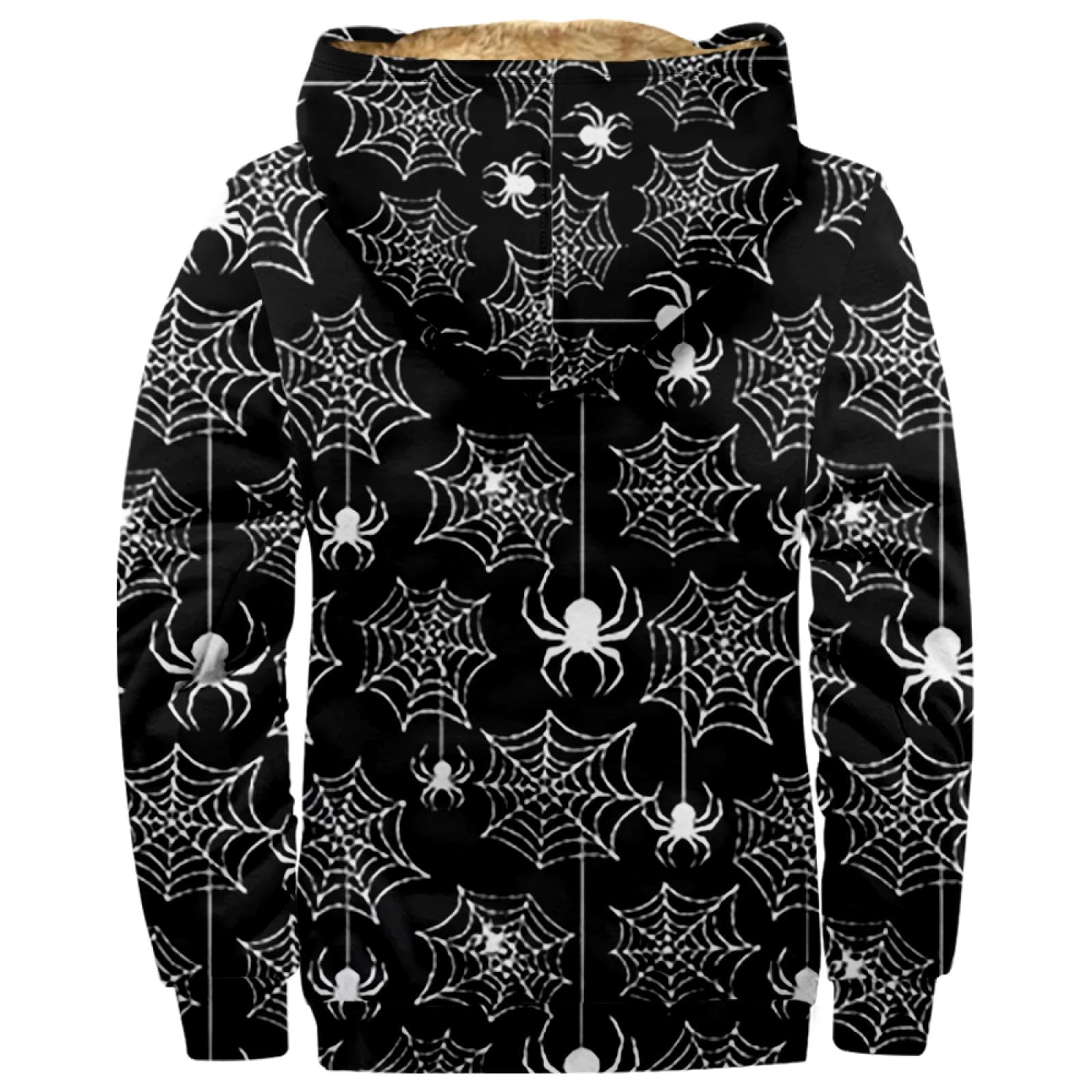 KONG JIMFAN Kapuzenpullover Herren,Verdickt Hooded Winterjacke Thermojacke Winterjacke Herren Zipper Übergangsjacke Wih Pocket Jacket Printing Sweatjacke Mit Hood Winddicht Fahrradjacke Herren