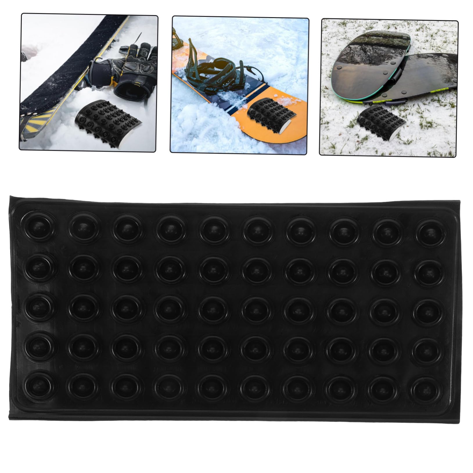 BESPORTBLE Adesivi da Sci Adesivi Snowboard Pad Snowboard Antiscivolo Tappetino da Snowboard Sciare Decalcomania di Pattinaggio Accessorio per Pattinaggio all'aperto Gradino PVC Black