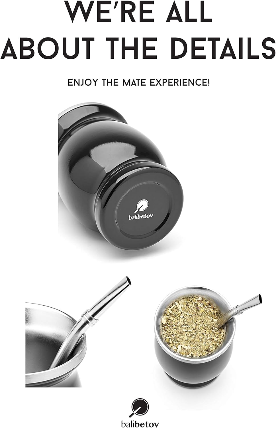 Bеѕt Dеаl BALIBETOV Mate Cup And Bombilla Set - Yerba Mate set Includes One Yerba Mate Cup, Two Bombilla Mate (Straw) and Brush - Stainless Steel Double-Wall | Easy to Clean Yerba Mate Gourd (Black) Rеvіеw Dіѕсоunt BALIBETOV Mate Cup And Bombilla Set - Yerba Mate set Includes One Yerba Mate Cup, Two Bombilla Mate (Straw) and Brush - Stainless Steel Double-Wall | Easy to Clean Yerba Mate Gourd (Black)