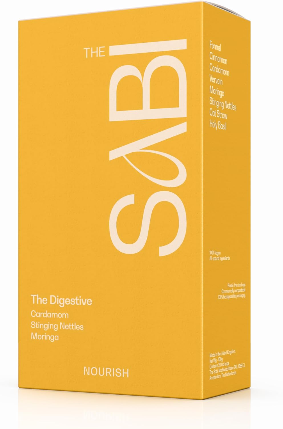 Digestive Tea for Stomach Bloating Relief, Discomfort and Gut Health, 20 Large Teabags (40 Cups) | All-Natural Digestive Blend, Plastic-Free Teabags | Cinnamon, Cardamom, Vervain, Moringa, Nettles