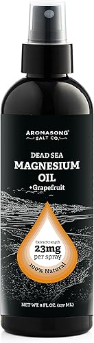 Aromasong Pomelo Extra Strength Ultra-Pure Magnesio Spray (23 mg de magnesio en cada aerosol) 8 onzas, conocido por ser utilizado para molestias en