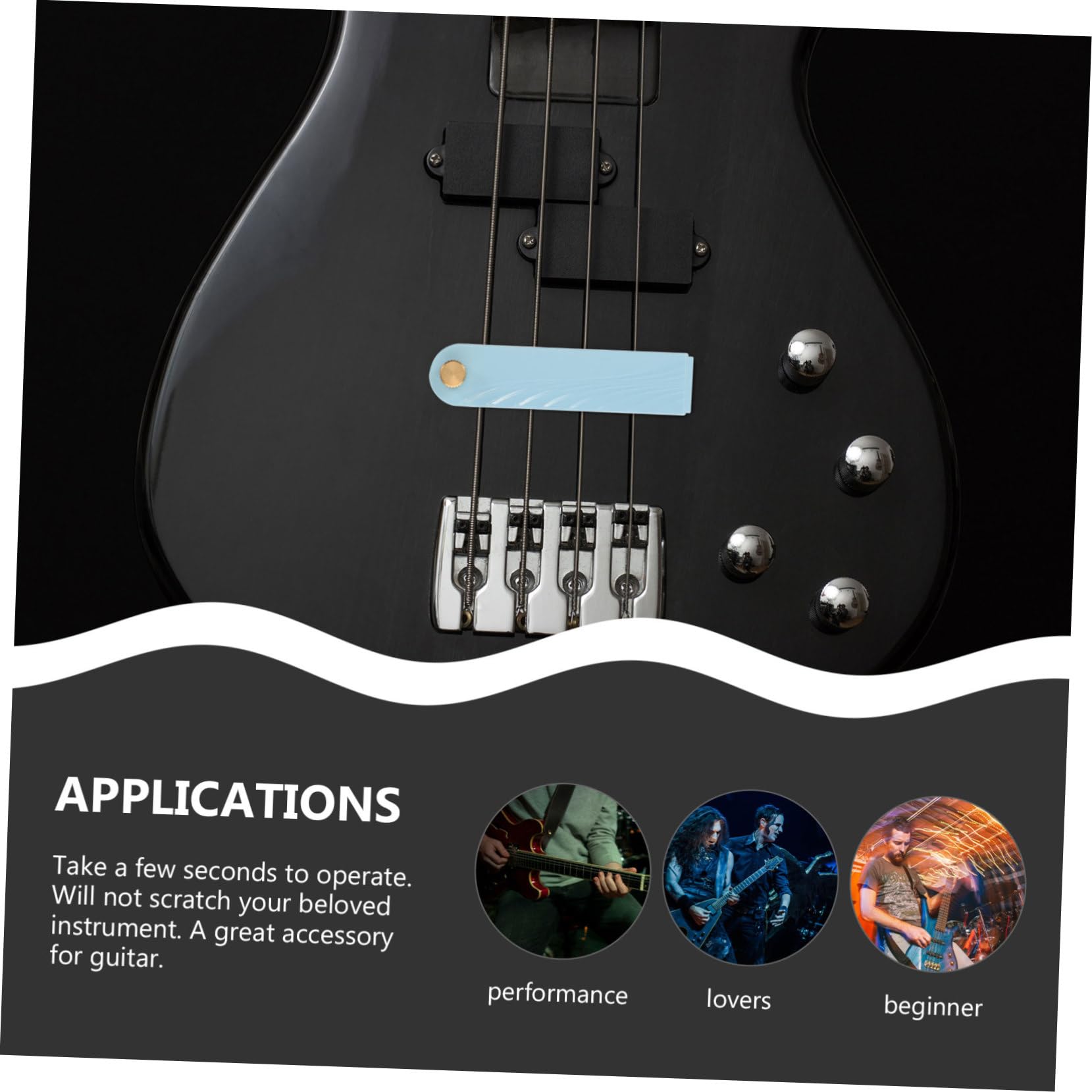 BESTonZON 5pezzi Silenziatore Per Chitarra e Folk Smorzatore Per Accessorio Per Riduzione Facile Usare e Portatile