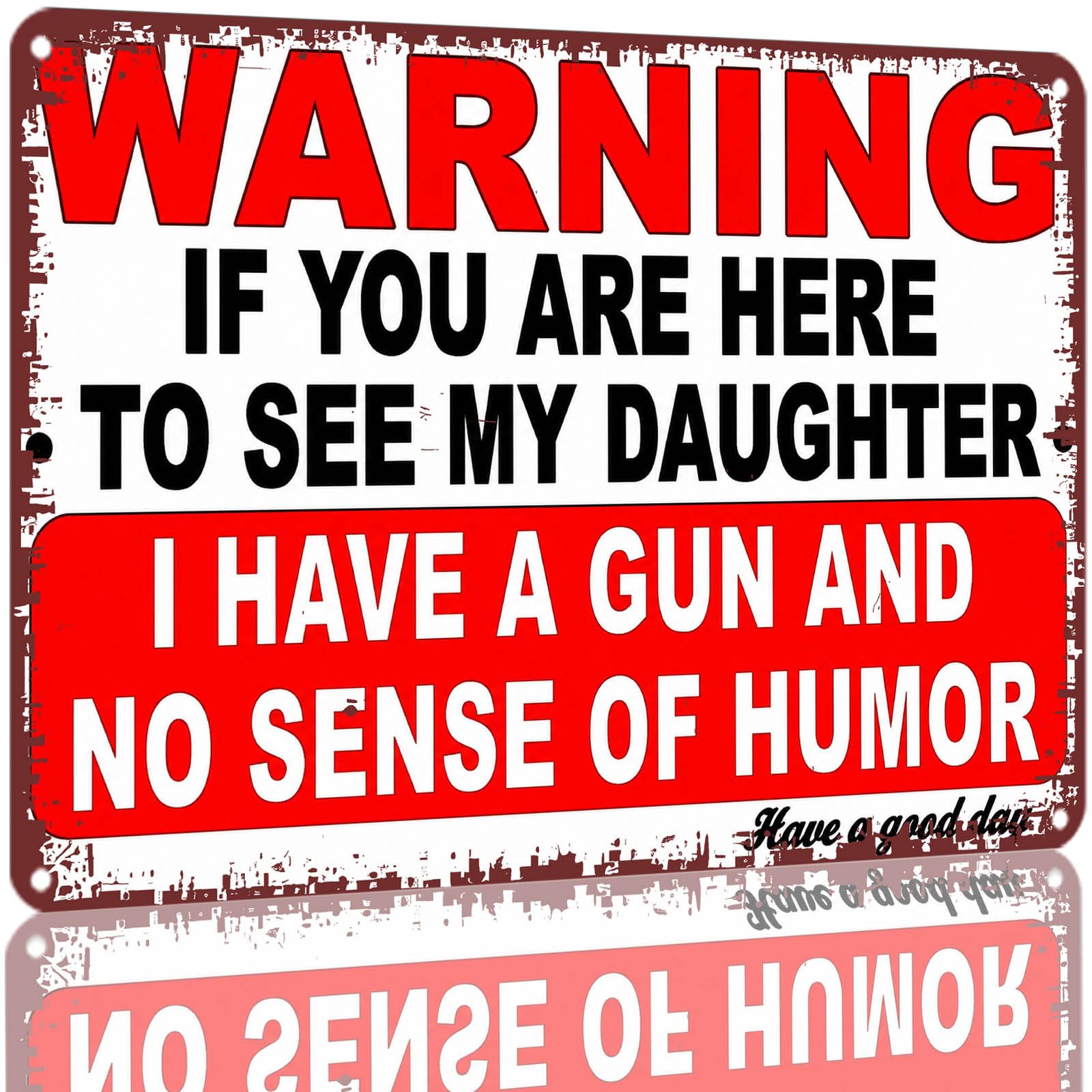 Kwqdozf As Pic Funny Warning Decorative Metal Tin Sign 8X12 Inch Aluminum Wall Sign