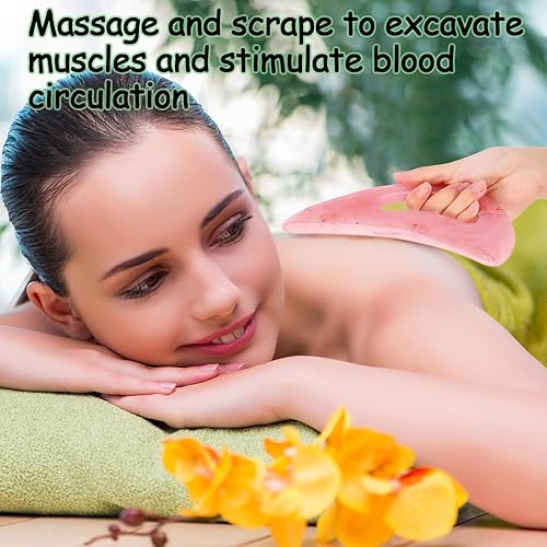 Miniatura 5 de FRIUSATE Gua Sha - Juego de herramientas para el cuerpo, herramientas de masaje Gua Sha con mango, kit de masajeador Guasha para mujeres y hombres,