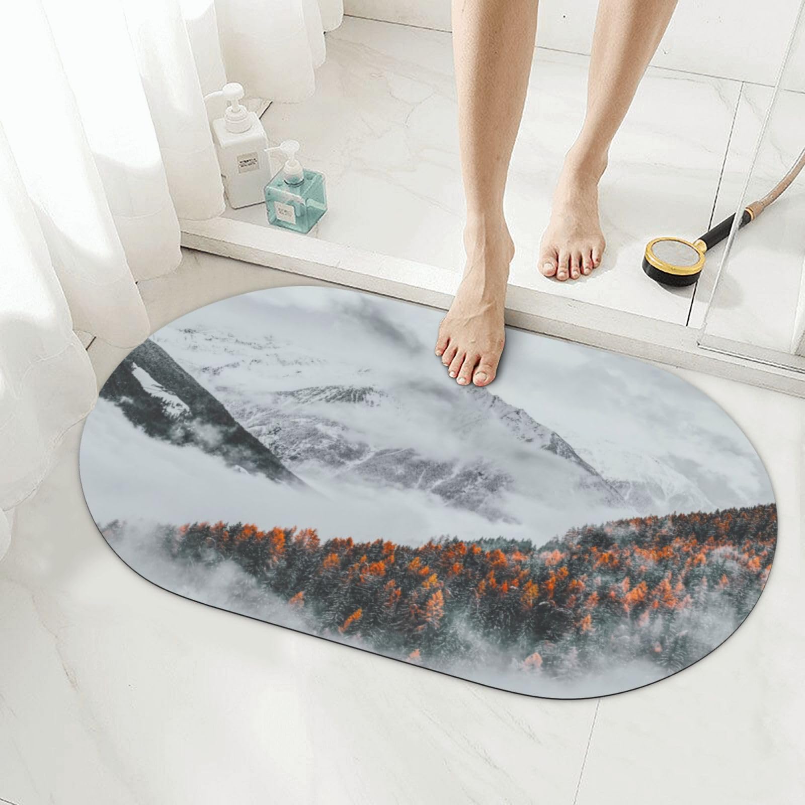 Tapis de douche absorbant pour sortie de bain et évier de cuisine