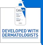 CeraVe Moisturizing Lotion, Visage quotidien léger & Hydratant corporel avec acide hyaluronique & Céramides, adaptés au sec & Peau sensible, sans parfum, non comédogène & Allergie testée, 473 mL