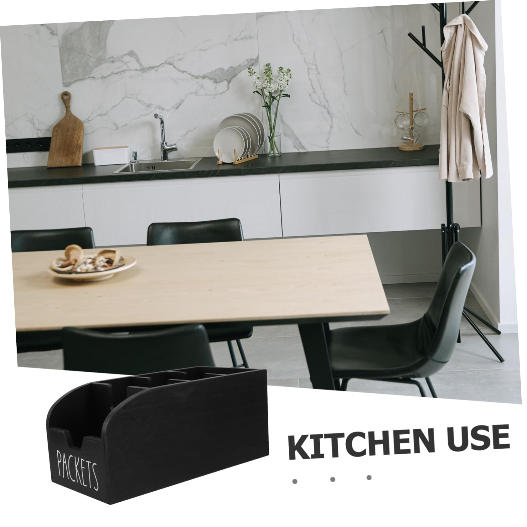 Organisateur de Sauce Bois de Foncé Sachets Cuisine et Garde-manger