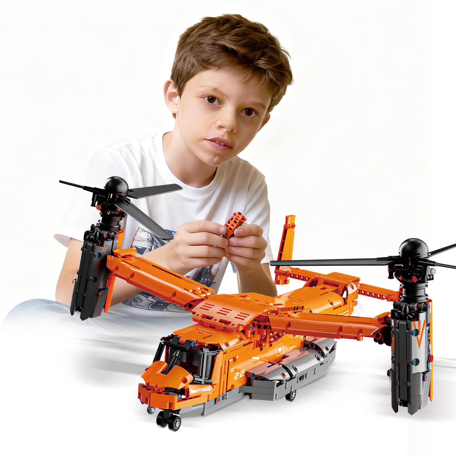 Amazon.com: YYKNGYI V22 Large Scale Tiltrotor Aircraft Building