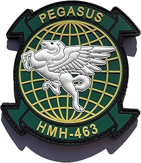 Squadron Nostalgia LLC HMH-463 Pegasus PVC Patch â€“Hook and Loop
