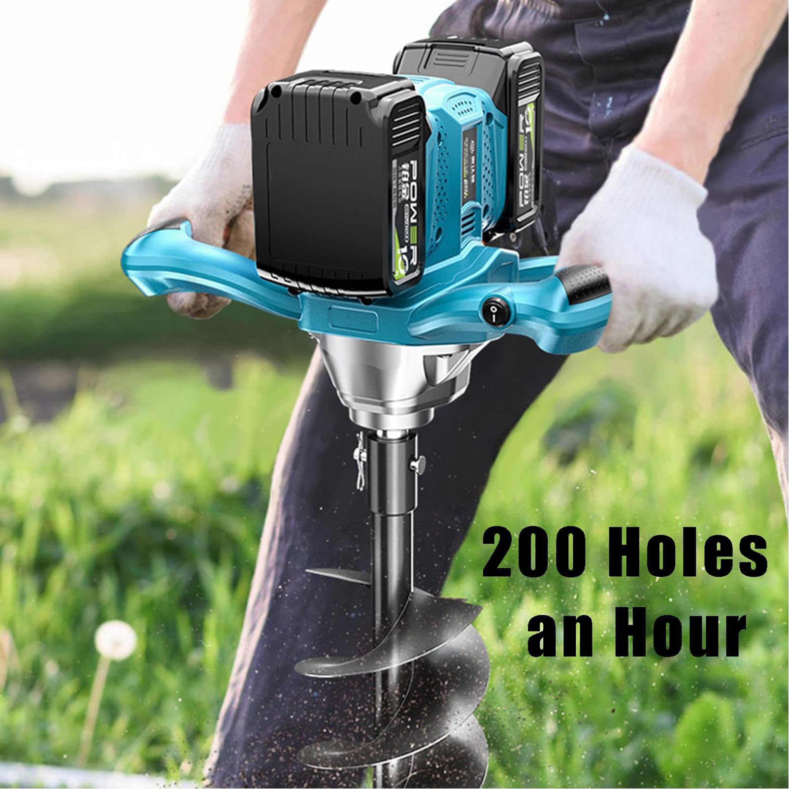 Ahoyadora Eléctrica De 1200w, Ahoyadora Inalámbrica para Postes De Cercas