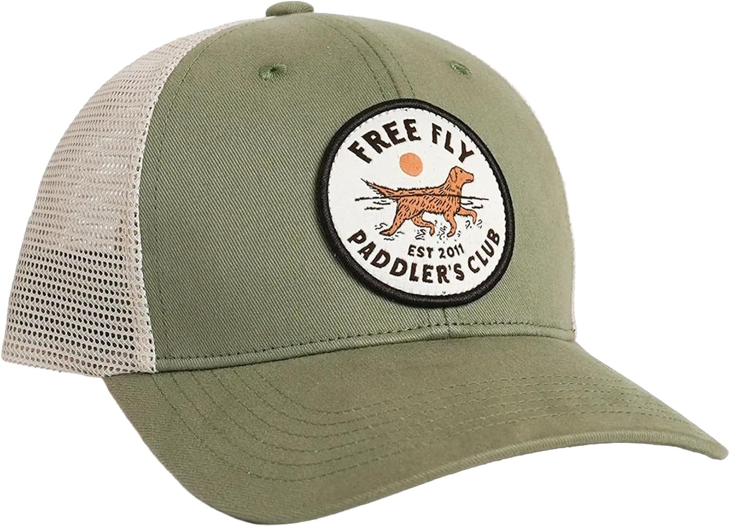 Free Fly Youth Paddler’s Club Trucker Hat - 6-Panel Design with Medium Crown, Mesh Back, Adjustable Snapback for Outdoor Wear