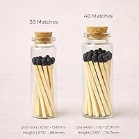 Vista 4 de Chandler Studio Más de 40 fósforos de seguridad en frasco, frasco de vidrio Strike On Bottle de cerillas de 2 pulgadas