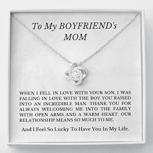 Miniatura 7 de Collar con texto en inglés "To My Boyfriends Mom", regalos para novios y mamá, regalos lindos para novios y madres en el día de la madre, regalo del