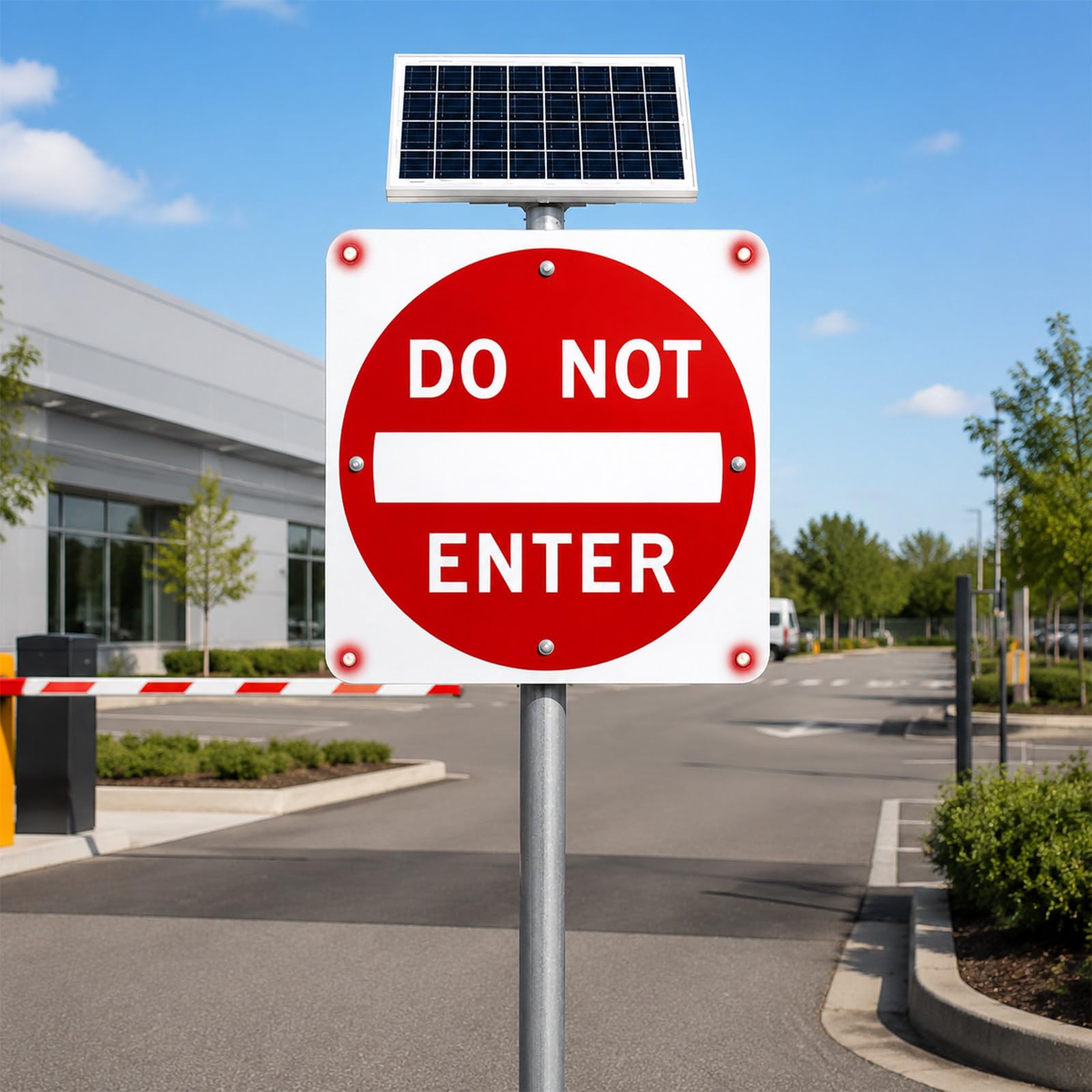 Cartello Solare di divieto di Accesso 30in（76cm） | Pellicola rifrangente di grado ingegneristico, telaio in alluminio ad alta resistenza