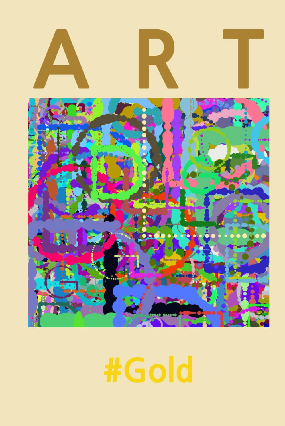 ART: Gold tableau contemporain doré abstrait et grand format pour maison