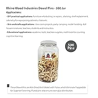 Vista 131 de 3/8" x 2" - Paquete de 500 pasadores de madera - Secados al horno, estriados y biselados (3/8" x 2", 500 unidades)