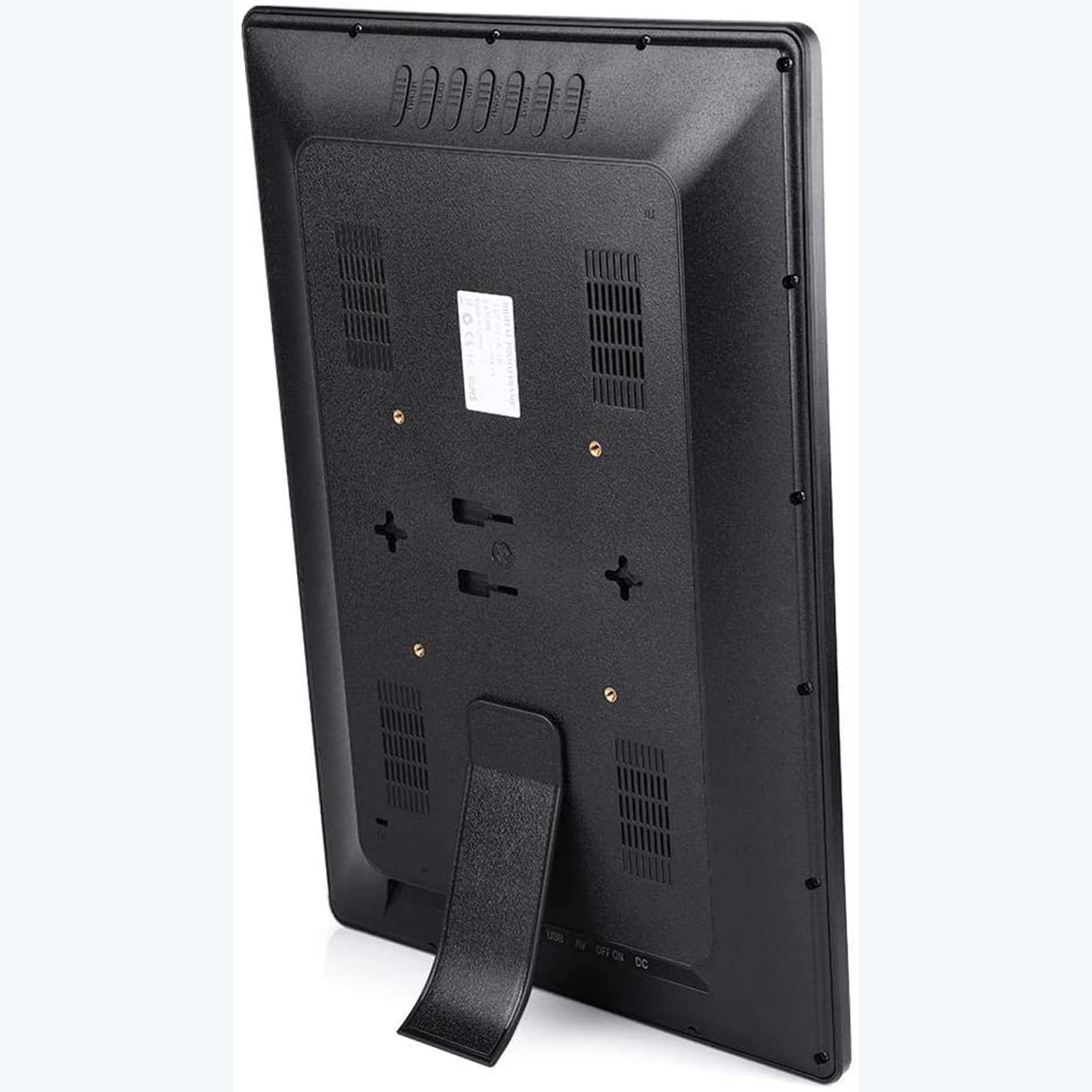 Cornice Fotografica Digitale IPS Da 20 Pollici 1440 X 900 Con Telecomando E Sensore Di Movimento Luminosità Regolabile On/Off Sincronizzazione Musica Di Sottofondo Supporto,Nero