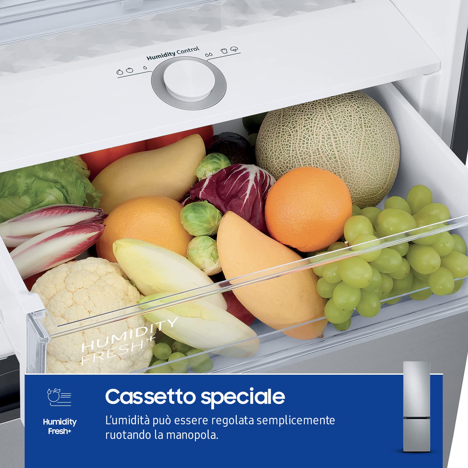 Samsung Frigorifero Combinato Ecoflex RB38T600DSA/EF, Libera installazione, No Frost, SpaceMax, 390L, 59.5l x 203h x 66p cm