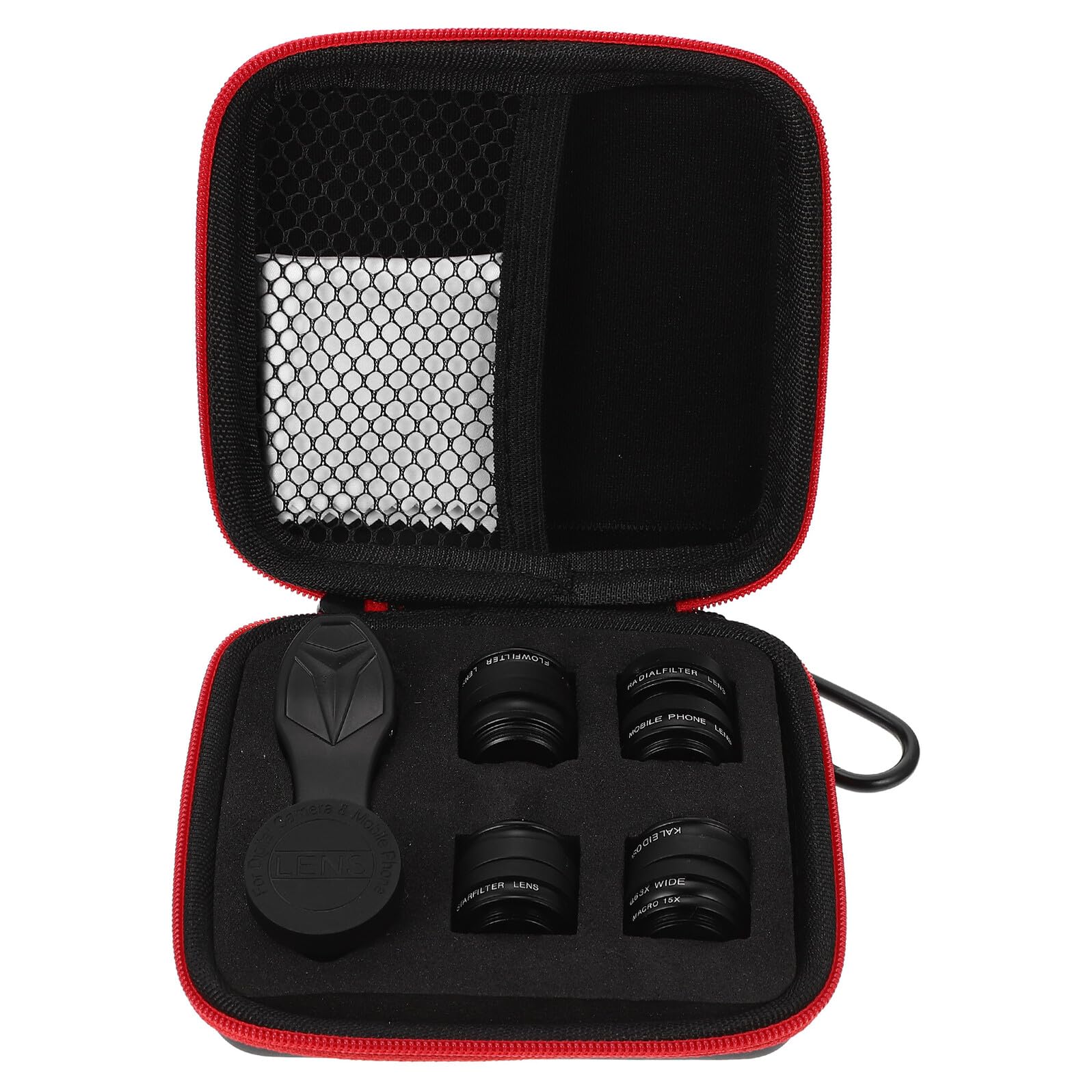 Hemobllo Lentes para Móvil con Clip Macro Gran y Ojo de Pez Carcasa de Aleación de Aluminio Resistente Kit Portátil Compatible Mayoría de Smartphones Instalación Rápida y Compacto para