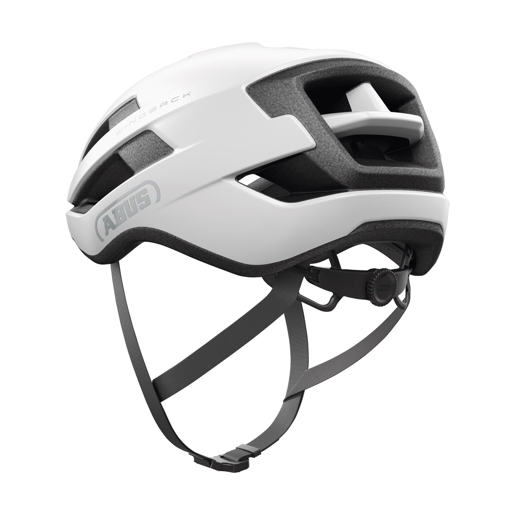 Abus WingBack - Casco da Strada per la Guida Sportiva nella Vita di Tutti i Giorni e nel Tempo Libero - per Adulti e Ragazzi, Weiß (polar white), M (54-58 cm)