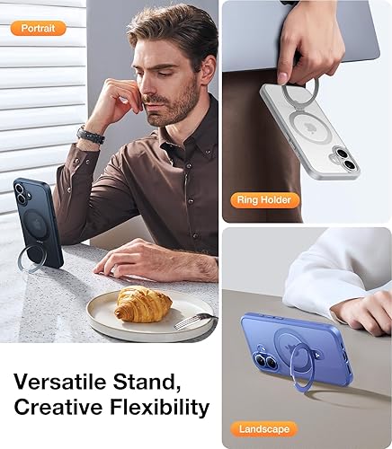 Miniatura 8 de TORRAS UPRO Ostand - Funda para iPhone 14 Pro Max, compatible con Magsafe con soporte invisible, protección contra caídas de grado militar nunca