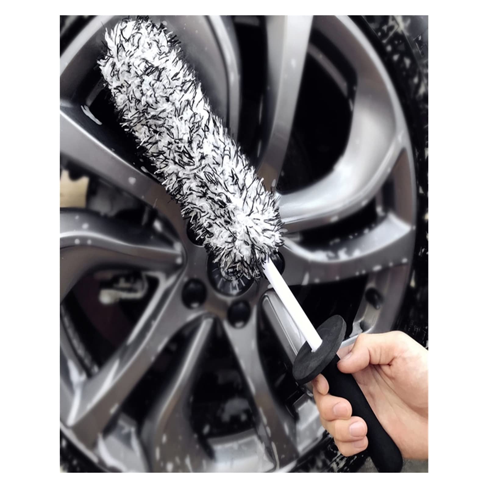 2er Set Auto-Reinigungsbürsten - Mikrofaser Radbürste Für Felgen & Reifen