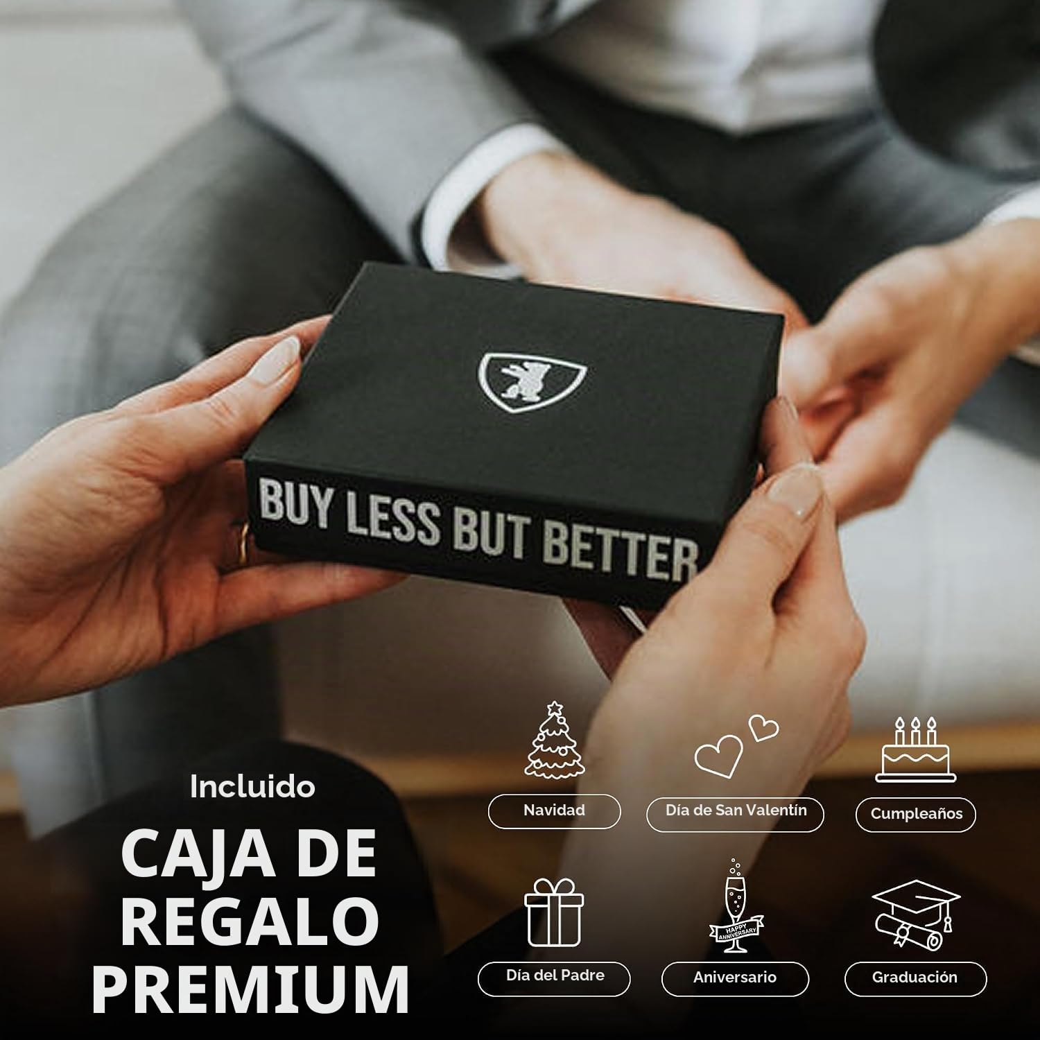 Berliner Bags Peter Cartera de Piel Auténtica Hombre con 8 Tarjetas y RFID