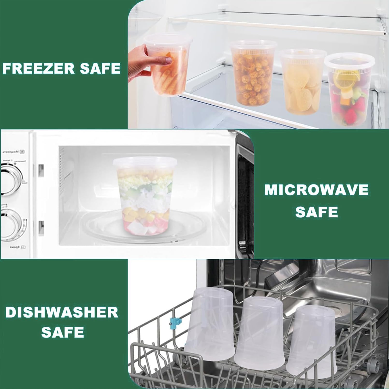 Yiyiring 50 Pack 8 oz Tamper Proof Clear Deli Containers with Lid Disposable Square Plastic Deli Sandwich Tiramisu Airtight Meal Container for Refrigerator Dishwasher Microwave Take out Kitchen Yiyiring 50 Pack 8 oz Tamper Proof Clear Deli Containers with Lid Disposable Square Plastic Deli Sandwich Tiramisu Airtight Meal Container for Refrigerator Dishwasher Microwave Take out Kitchen