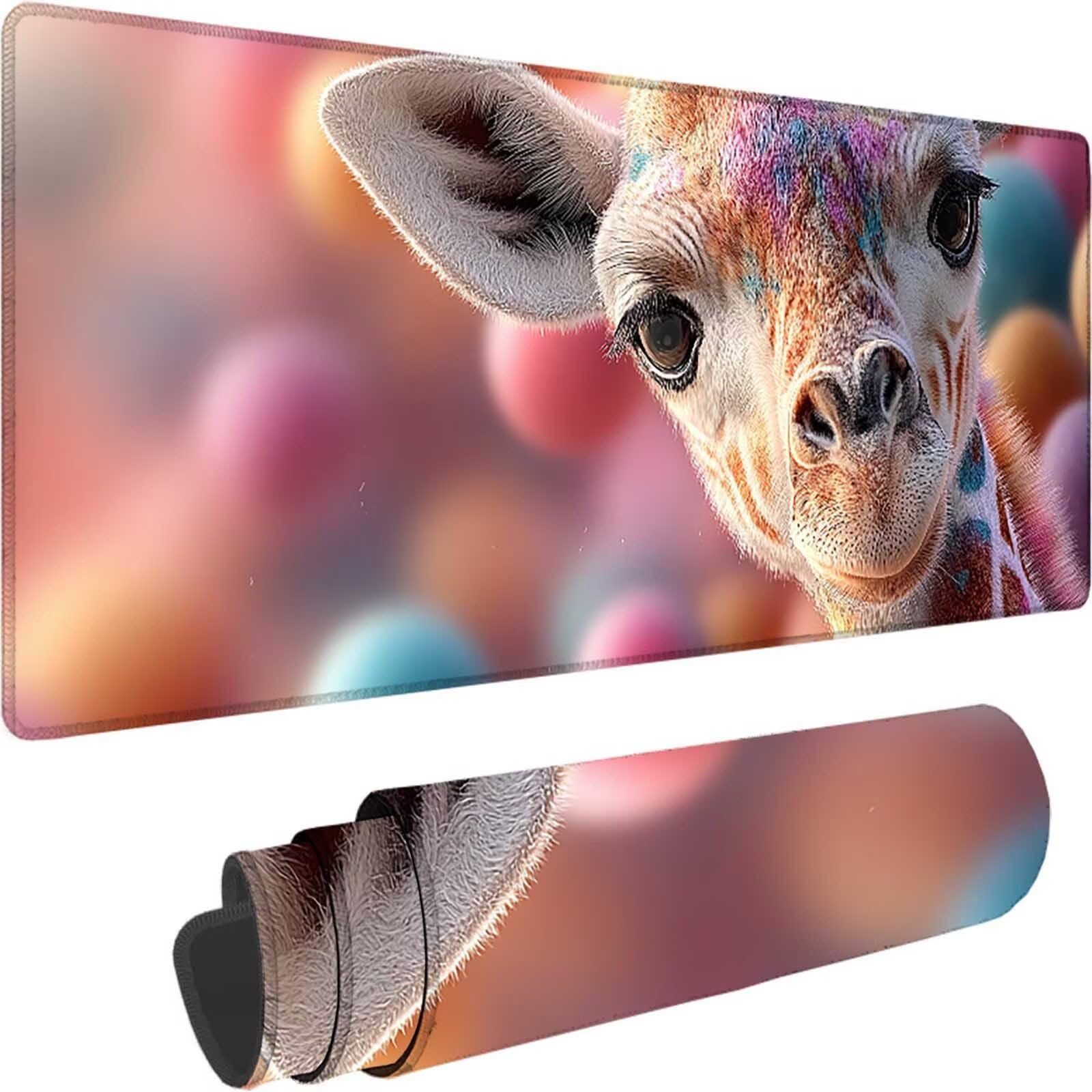 Różowa podkładka pod mysz do gier, duża podkładka pod mysz XXL 1600 x 800 x 3 mm, urocza podkładka pod mysz do klawiatury i biura, akcesoria do gier, antypoślizgowa, poprawia precyzję i szybkość dla