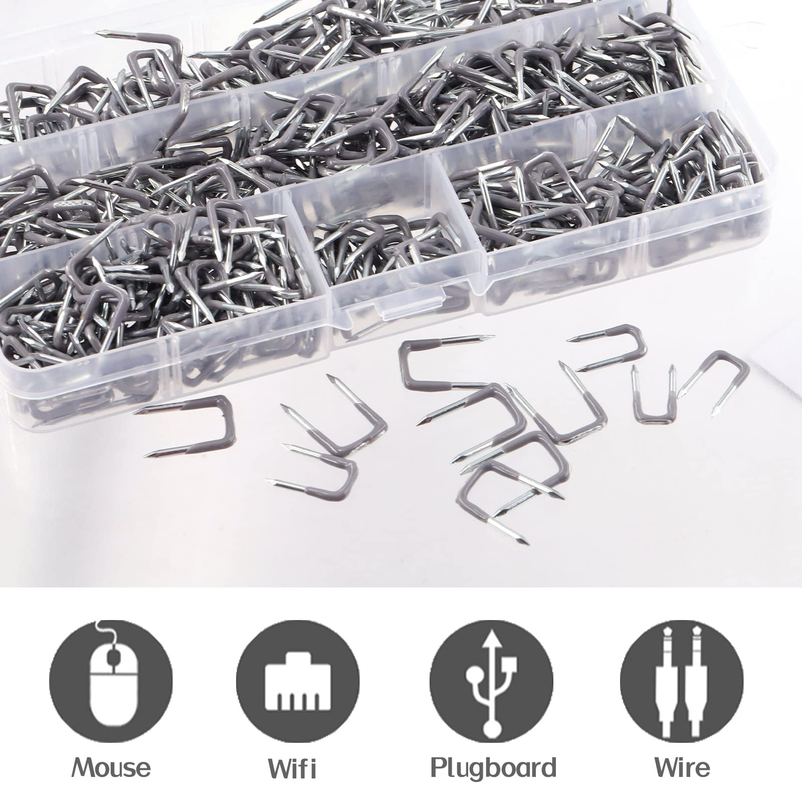 Keadic 540Pcs Wire Staples - Insulated & Durable -6
