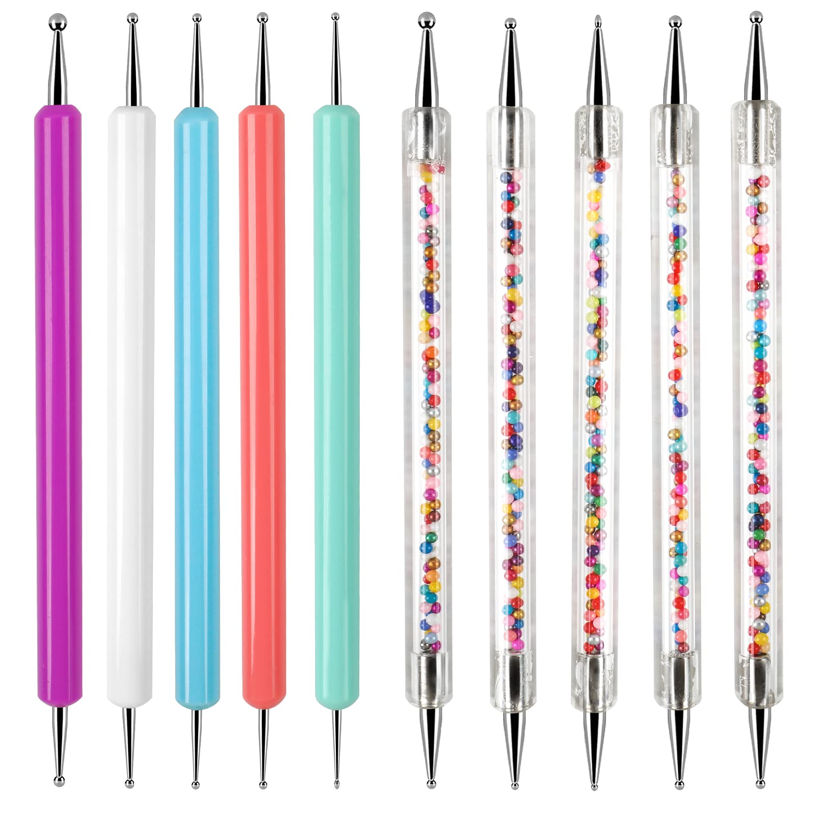 BQAN 10pcs Dotting Tools Set for Nail Art, Art Dot Tools Embossing Stylus for Painting