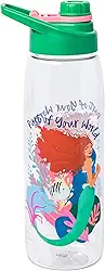 Silver Buffalo Disney A Pequena Sereia do Filme Ariel A Parte do Seu Mundo Garrafa de água com tampa rosqueada, 800 ml