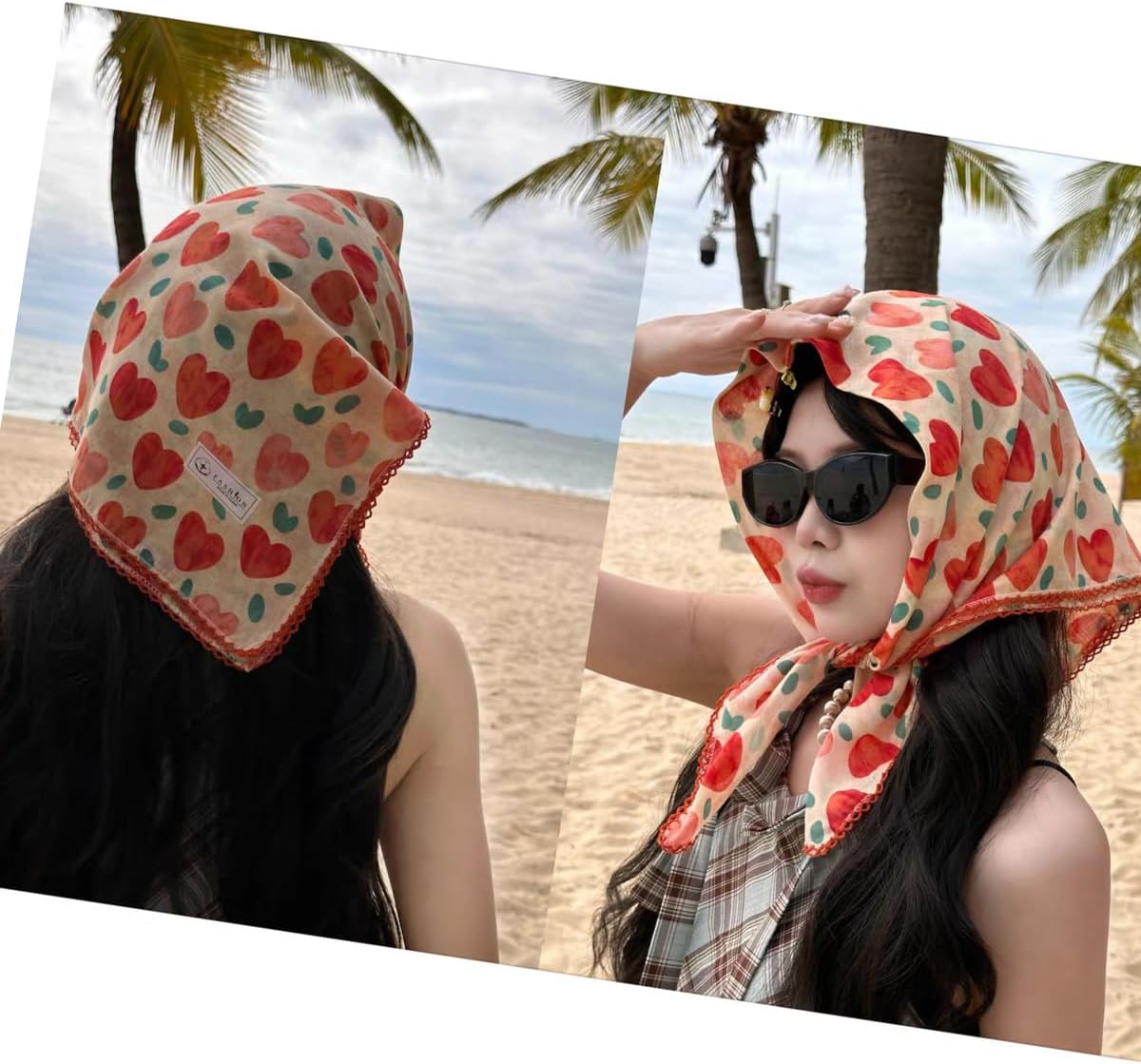 Large Cotton Bandana Headband, Head Wrap, Protective Coverage, Hair Neck Scarf for Women 28 x 28 inch - Image 7