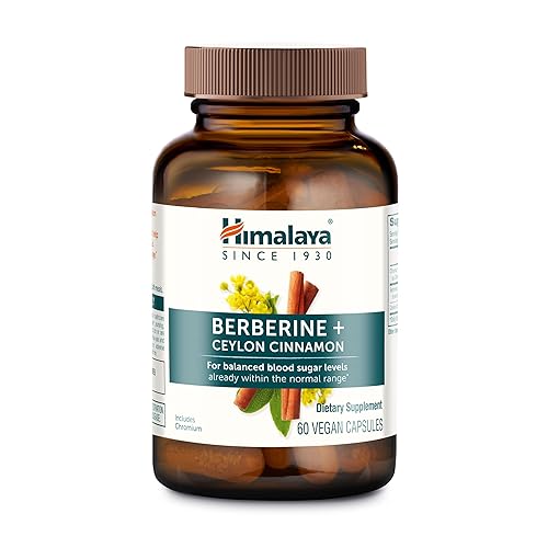 Himalaya Berberina con canela de Ceilán, suplemento de hierbas para apoyar el metabolismo normal, inmune y la salud digestiva, vegano, sin gluten,