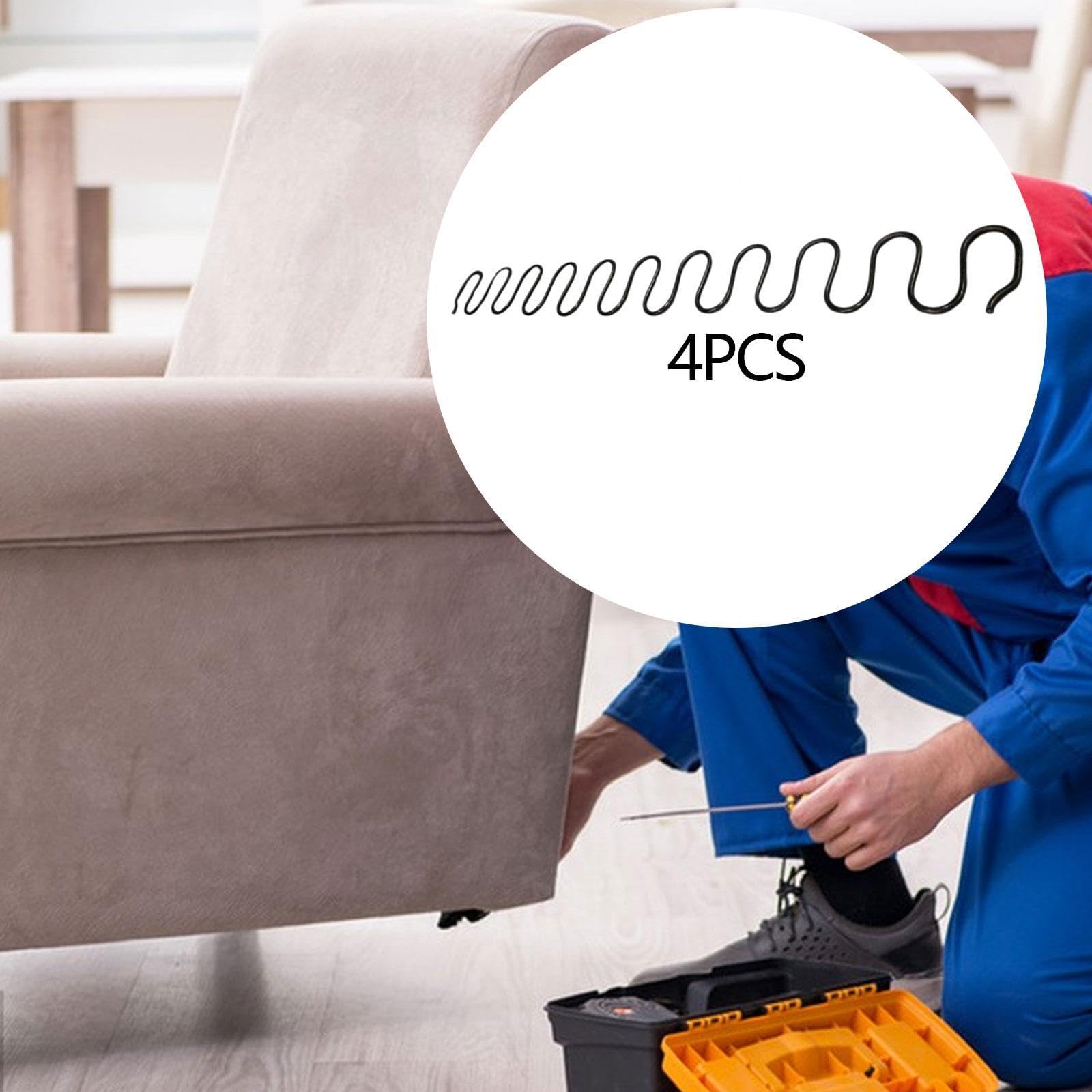 4 Piezas de Resortes de Sofá en Forma de Zigzag para Tapicería, Reparación Doméstica, Reemplazo Flexible para Fijar El Sofá, Silla O Asiento, 55 Cm