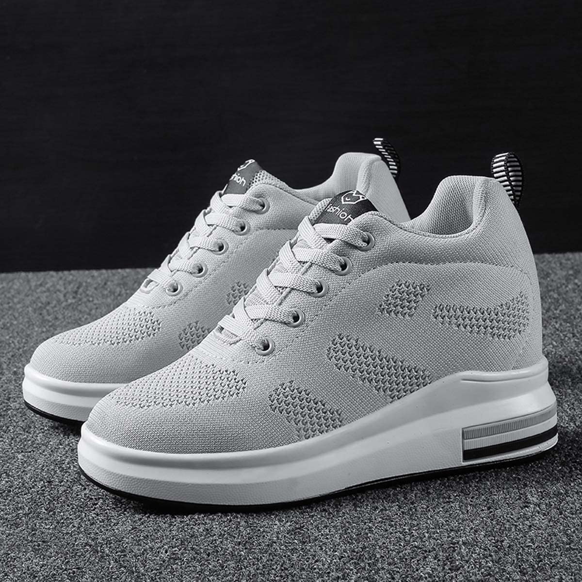 Zapatillas Deportivas Cuña Interior Zapatos Running Fitness Gym Outdoor Sneaker Casual Mesh Transpirable Comodas