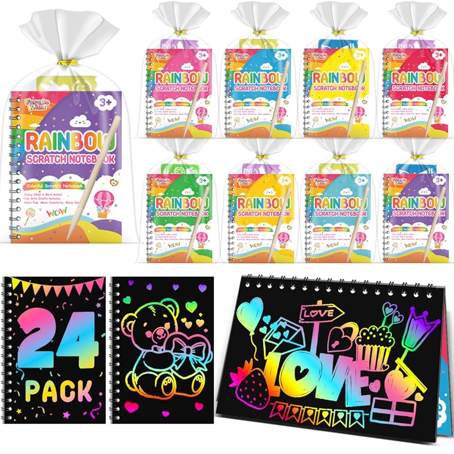 文字化化 ポップアップ ミニアクリルアート レインコート Amazon.com: Scratch Art Party Favors for Kids: 24 Pack