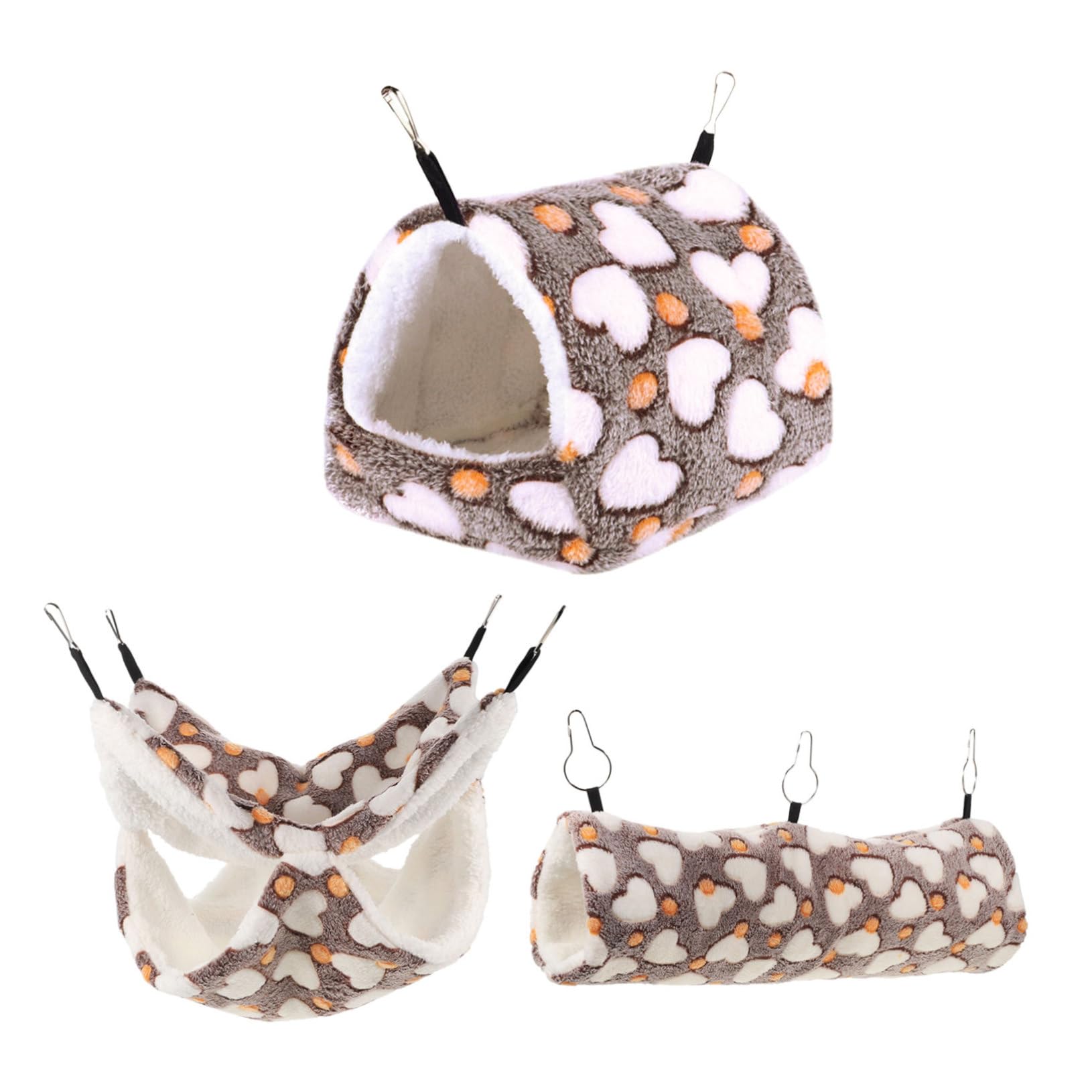 SUPVOX 3pezzi Cuccia Calda Per Criceti Nascondiglio Per Piccoli Animali Rifugio Sospeso Per Furetti Amaca Per Ratti Domestici Case Per Cincillà Accessori Per Gabbie Per Piccoli Animali