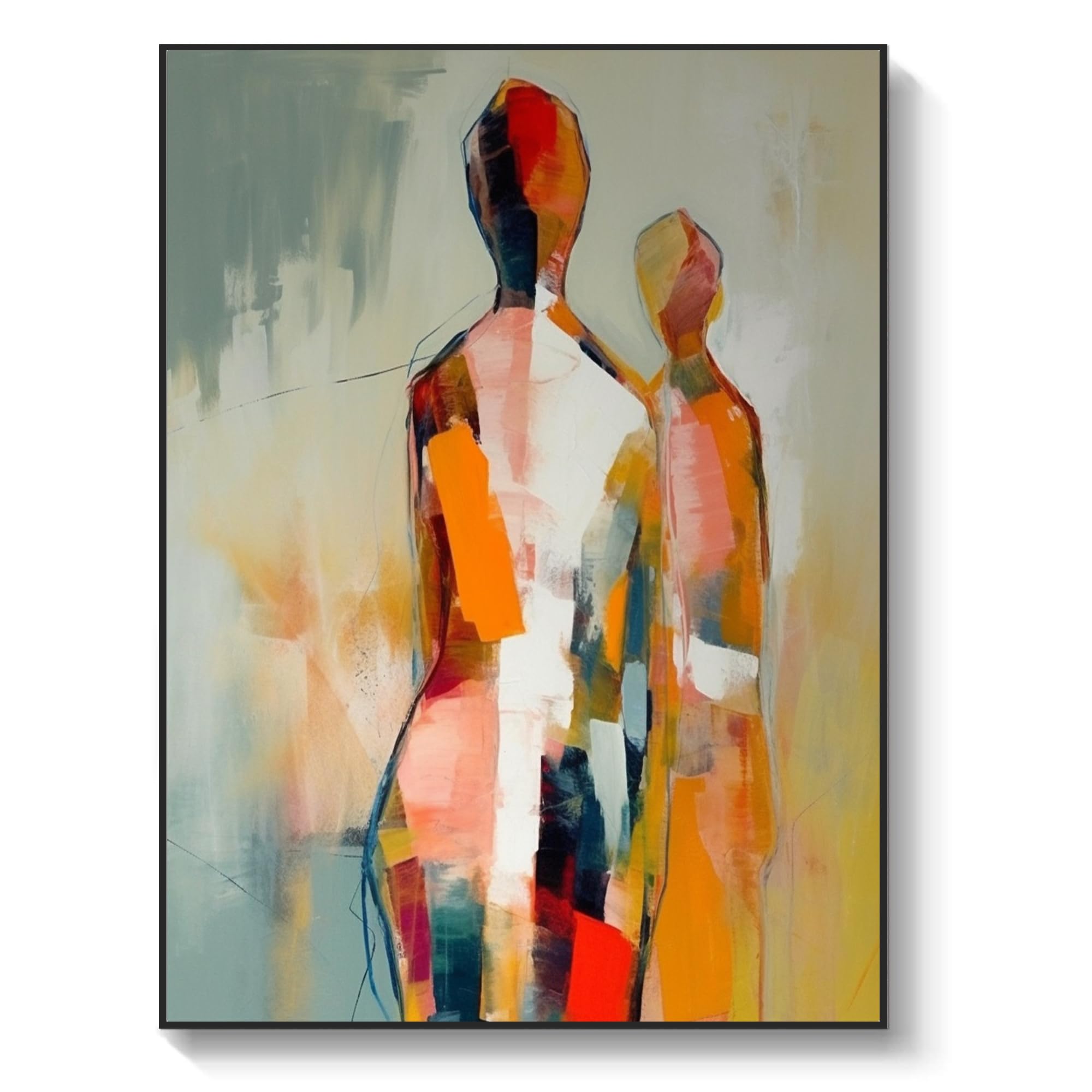 Amazon.com: Yahedoba Figure abstract oil painting on canvas