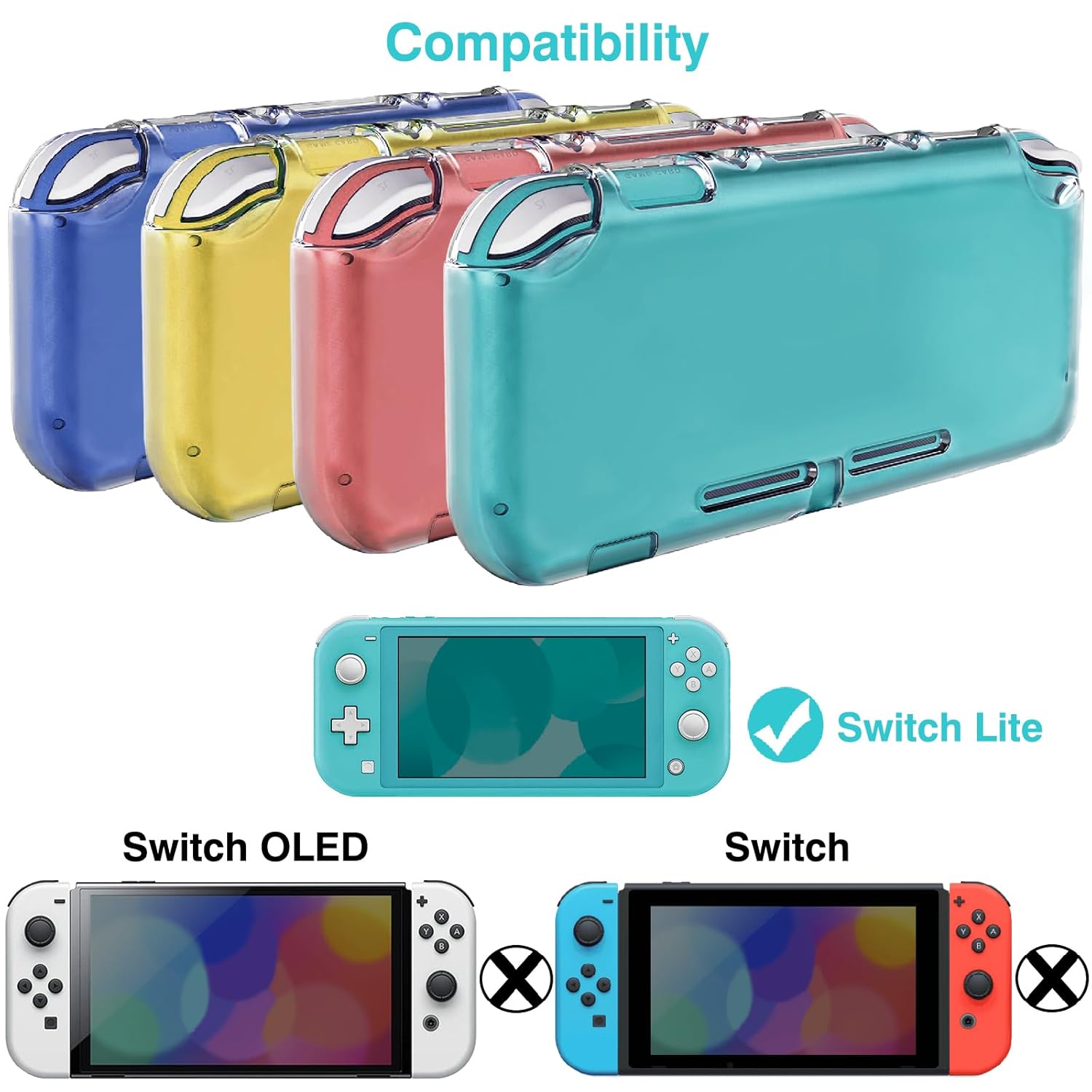 TIKOdirect Clear Case for Switch Lite, Durable Clear Cover with Shock-Absorbent & Anti-Scratch Switch Lite Accessories Slim Skin Shell, Transparent - Image 6