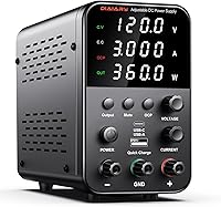 Vista 9 de Fuente de alimentación de CC variable, fuente de alimentación de banco de CC regulada de conmutación ajustable de 32 V 5 A con modo de carga