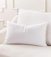 Vista 2 de Relleno de almohada rectangular de 10 x 12 pulgadas, hipoalergénico de 50/50 de plumas esponjosas, mezcla de poliéster, funda de 100% algodón
