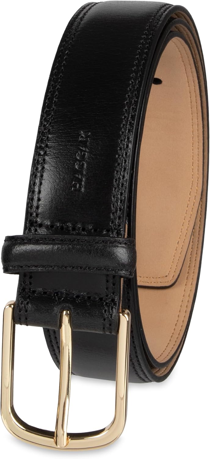 Haggar mens Leather Dress Belt for Suits and Pants - Classic, Formal, Business, Work