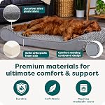 FurHaven Pet Lit de chien Orthopédie Ultra Plush Luxe Lounner Chien de lit pour animaux & Chats, Gray, Jumbo