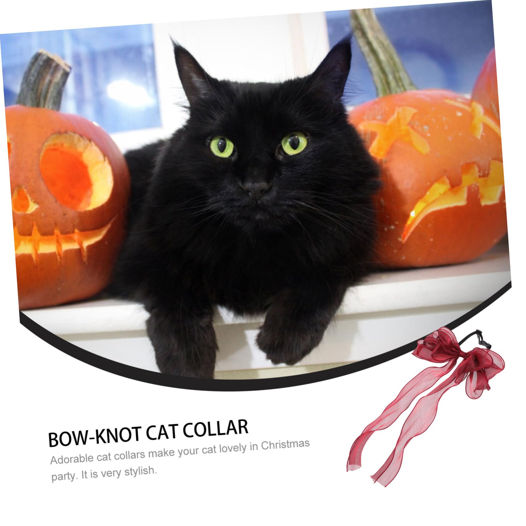 Happyyami Collier Réglable pour Chat Et Chien avec Nœud Décoratif Accessoire Adorable pour Fête Et Séance Photo