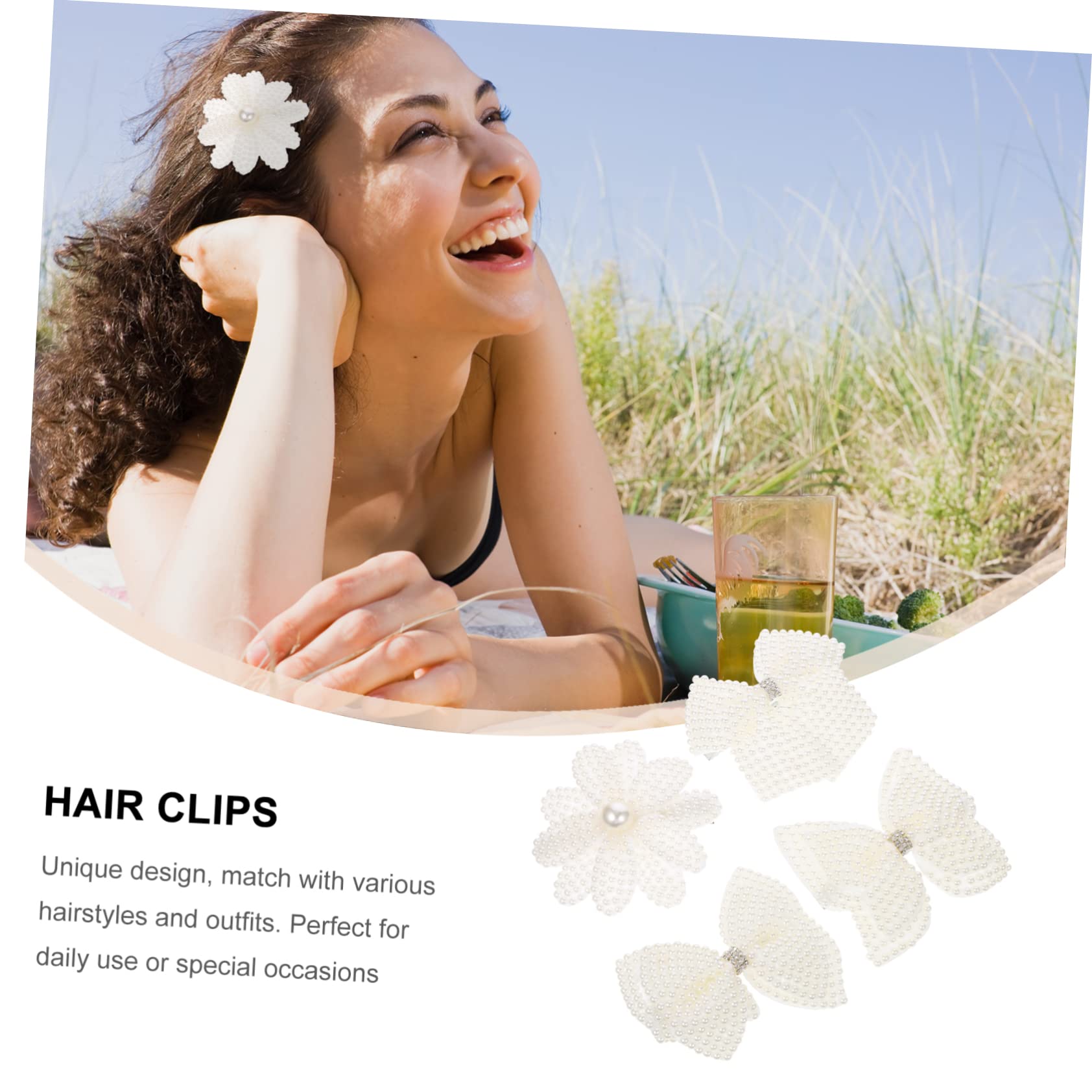 Healeved 12stücke Teiliges Haarschmuck Mit Perlen Und Blumen Elegante Haarklammern Für Damen Rutschfeste Haarclips Für Hochzeiten Partys Und Alltag Inklusive Verschiedene Designs Und