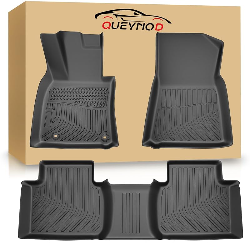 Tapetes Automotivos em TPE Compatíveis com Toyota Camry 2018–2024, Preto, TYCY1075, Kit com 3 Peças